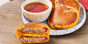 Recette Easy Pumpkin Sausage Pancakes