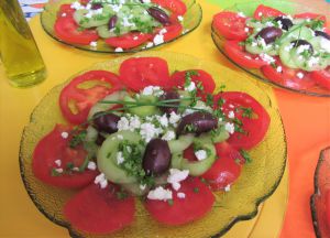 Recette Petites salades à la grecque
