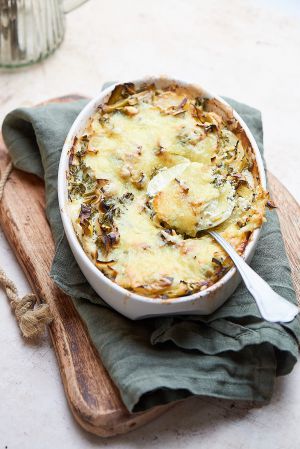 Recette Gratin de pommes de terre et poireaux