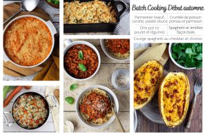 Recette Batch Cooking début d’automne : 5 repas à préparer en avance