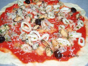 Recette Pizza aux fruits de mer