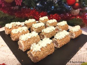 Recette Mini bûches au chèvre frais et au saumon fumé - Recette en vidéo