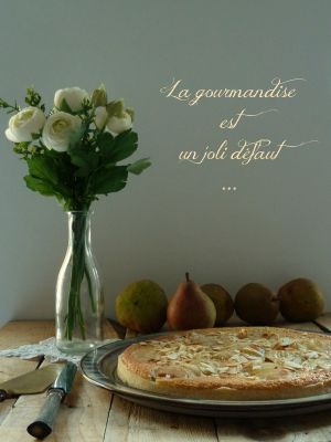 Recette Tarte aux poires et crème d'amande {Bourdaloue}