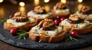 Recette Délices de Noël : Toasts fondants au fromage bleu, la recette gourmande à savourer