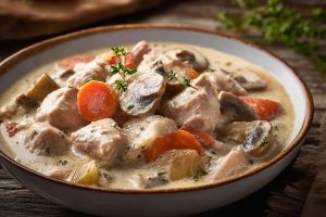 Recette Blanquette de dinde à l’ancienne revisitée : mon secret pour une sauce veloutée inratable