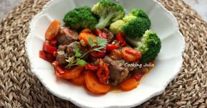 Recette Sauté de veau aux légumes