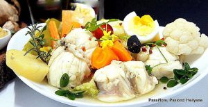 Recette Queue de lotte + légumes / mayonnaise / capsaïcine /ail noir / poudre de baobab