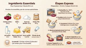 Recette Clafoutis cerises : recette express facile et inratable