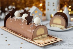 Recette Bûche au chocolat au lait et noix de coco