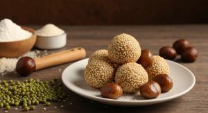 Recette Boulettes de sésame aux haricots mungo et châtaignes