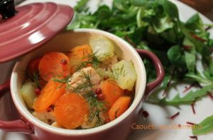 Recette Mini-cocottes de saumon au fenouil et aux carottes