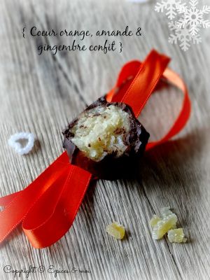 Recette Truffes de Noël au chocolat cru vegan { Amande, orange et gingembre confit } sbc#8