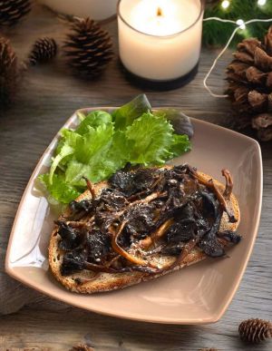 Recette Tartine festive aux Chanterelles