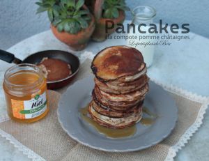 Recette Pancakes à la compote pomme-châtaignes