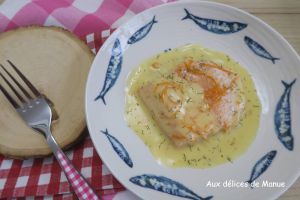 Recette Pavé de saumon mariné, à la crème de clémentine