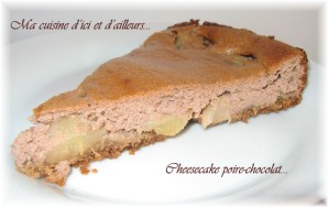 Recette Cheesecake poire-chocolat