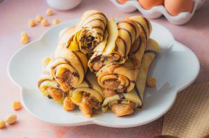 Recette Crêpes tourbillon chocolat vanille