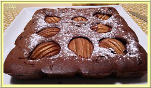 Recette Moelleux chocolat mascarpone aux poires