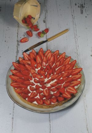 Recette Tarte amandine aux fraises chantilly mascarpone