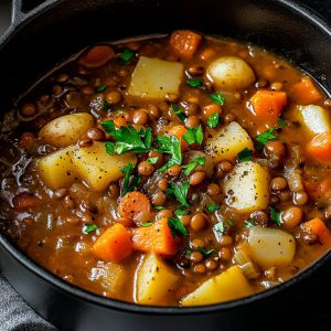 Recette Ragoût de lentilles et légumes d’hiver