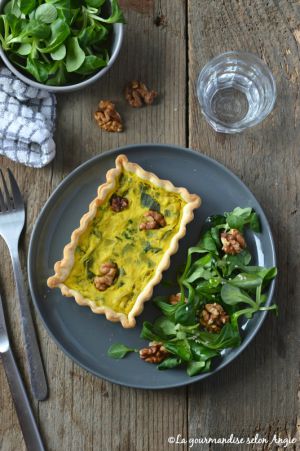 Recette Quiche aux poireaux, millet & noix #vegan