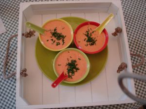 Recette Velouté de poivron rouge au chèvre frais : Recette facile et savoureuse