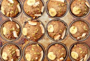 Recette Muffins aux bananes et aux dattes sans sucre ajouté