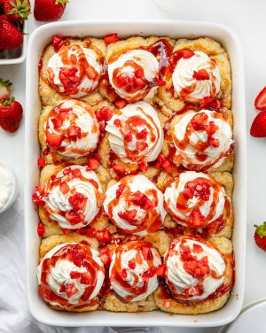 Recette Strawberry Shortcake Cinnamon Rolls
