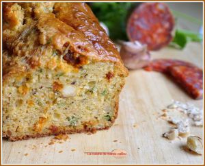 Recette Cake au chorizo, ail, persil et noisettes