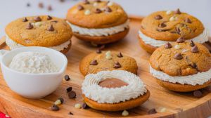 Recette Cookies sandwich coeur caramel beurre salé