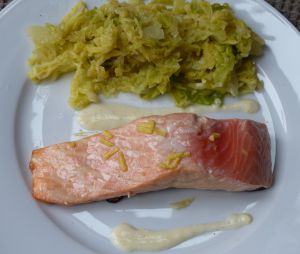 Recette Saumon à l’unilatéral au gingembre