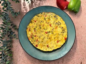Recette Tortilla aux poivrons, pommes de terre et comté