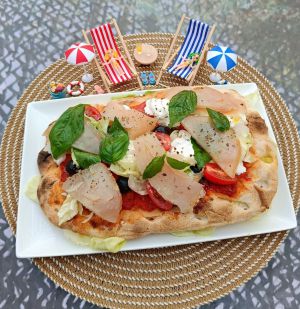 Recette Pinsa straciatella et thon fumé