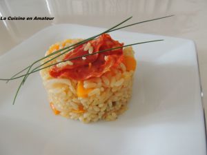 Recette Risotto au chorizo et lard