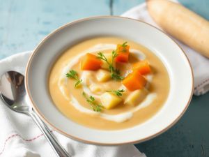 Recette Découvrez cette délicieuse soupe de carotte et patate douce au lait de coco!