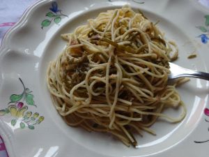 Recette Spaghettis aux anchois et salicorne ( inspiration Ottolenghi )