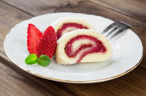 Recette Gâteau roulé à la confiture de fraise