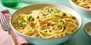 Recette Peas and Pancetta Pasta