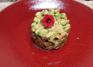 Recette Tartare de crevettes & avocat à l’huile de pistache