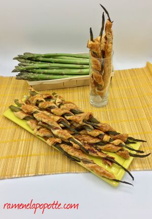 Recette Feuilletés d'asperges et jambon