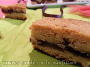 Recette Carres sables a la confiture