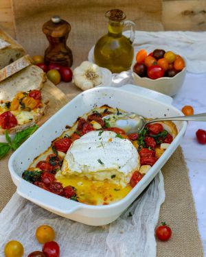 Recette Camembert rôti au four aux tomates cerises