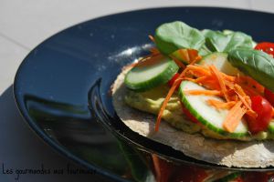 Recette Flammekueche aux pois cassé et aux crudités VEGAN