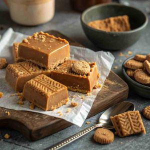 Recette Biscoff Fudge – 3-Ingredient Cookie Butter Candy
