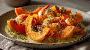 Recette Potimarron aux crevettes