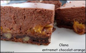 Recette Olena (entremet chocolat - orange)