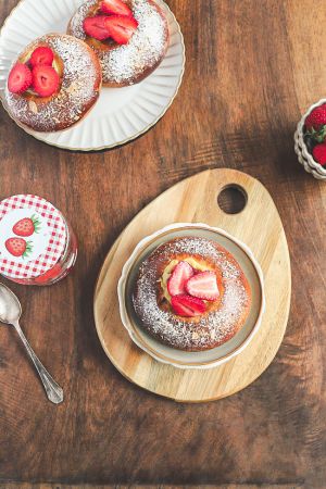 Recette Brioche crème puits à la fraise