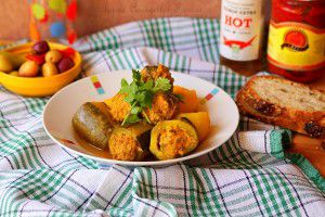 Recette Tajine de courgettes farcies à la viande hachée