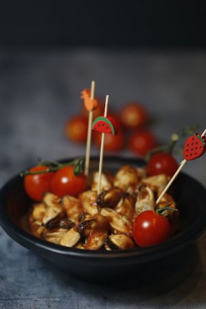 Recette Moules à la tomate pimentée