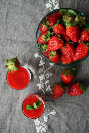 Recette Soupe froide de fraises